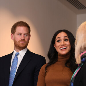 Le prince Harry, duc de Sussex, et Meghan Markle, duchesse de Sussex, en visite à la Canada House à Londres le 7 janvier 2020.