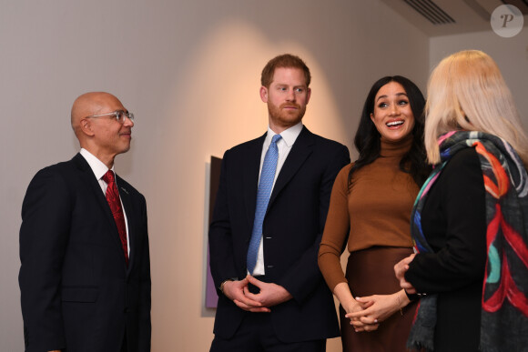 Le prince Harry, duc de Sussex, et Meghan Markle, duchesse de Sussex, en visite à la Canada House à Londres le 7 janvier 2020.
