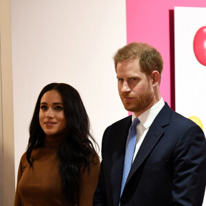 Le prince Harry, duc de Sussex, et Meghan Markle, duchesse de Sussex, en visite à la Canada House à Londres le 7 janvier 2020.