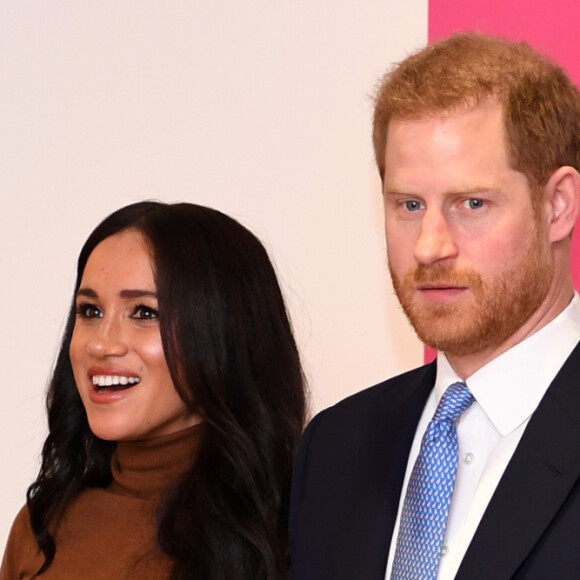 Le prince Harry, duc de Sussex, et Meghan Markle, duchesse de Sussex, en visite à la Canada House à Londres le 7 janvier 2020.