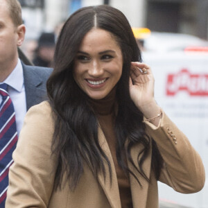 Meghan Markle et le prince Harry en visite à la Canada House à Londres le 7 janvier 2020.