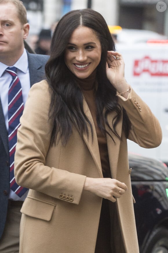 Meghan Markle et le prince Harry en visite à la Canada House à Londres le 7 janvier 2020.