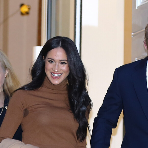 Meghan Markle et le prince Harry en visite à la Canada House à Londres le 7 janvier 2020.