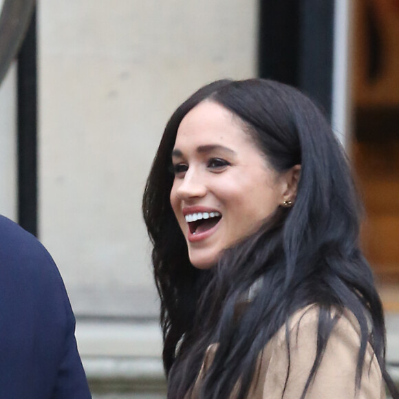 Meghan Markle et le prince Harry en visite à la Canada House à Londres le 7 janvier 2020.