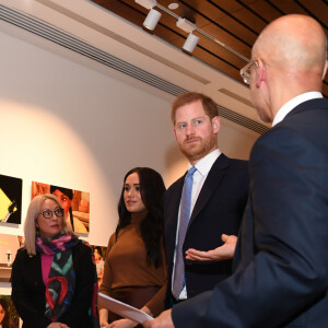 Meghan Markle et le prince Harry en visite à la Canada House à Londres le 7 janvier 2020.