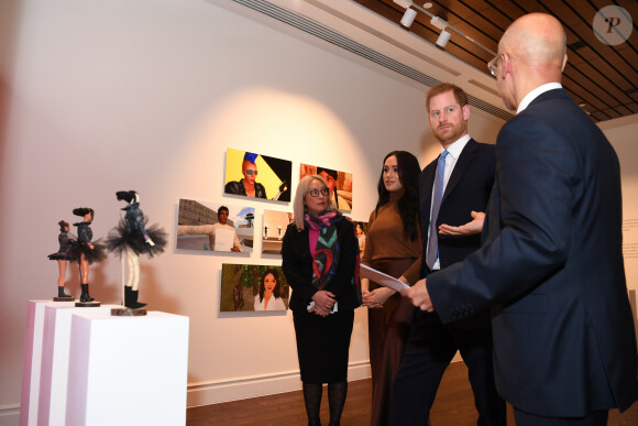 Meghan Markle et le prince Harry en visite à la Canada House à Londres le 7 janvier 2020.