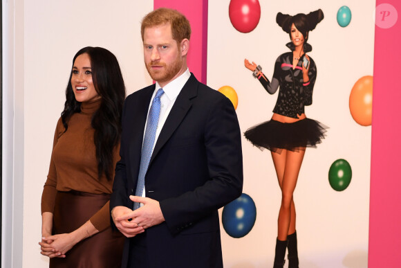 Meghan Markle et le prince Harry en visite à la Canada House à Londres le 7 janvier 2020.