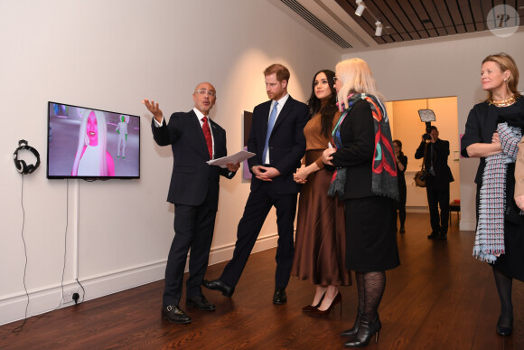 Meghan Markle et le prince Harry en visite à la Canada House à Londres le 7 janvier 2020.