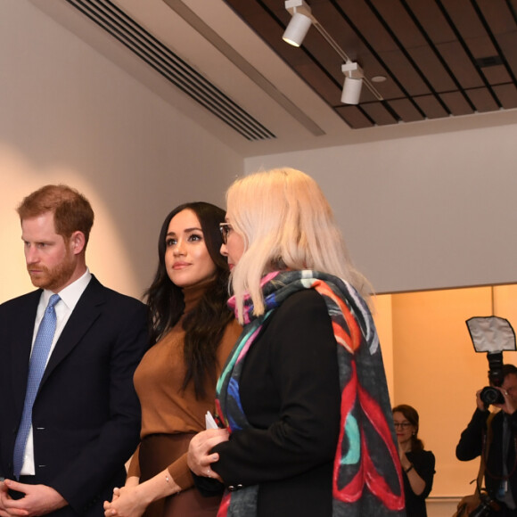 Meghan Markle et le prince Harry en visite à la Canada House à Londres le 7 janvier 2020.