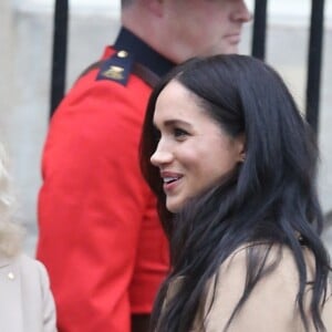 Meghan Markle et le prince Harry en visite à la Canada House à Londres le 7 janvier 2020.