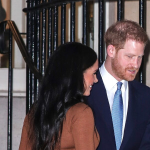 Meghan Markle et le prince Harry en visite à la Canada House à Londres le 7 janvier 2020.