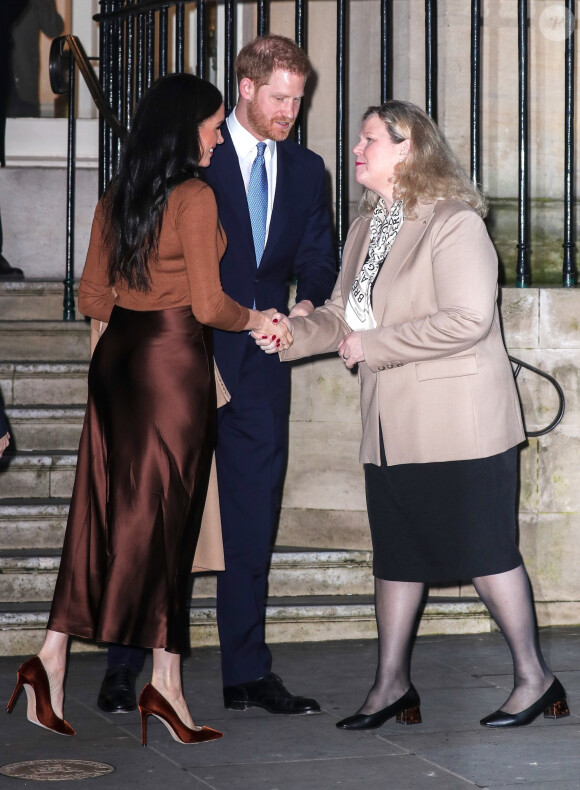 Meghan Markle et le prince Harry en visite à la Canada House à Londres le 7 janvier 2020.