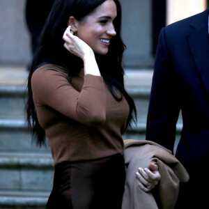 Meghan Markle en visite à la Canada House à Londres le 7 janvier 2020.