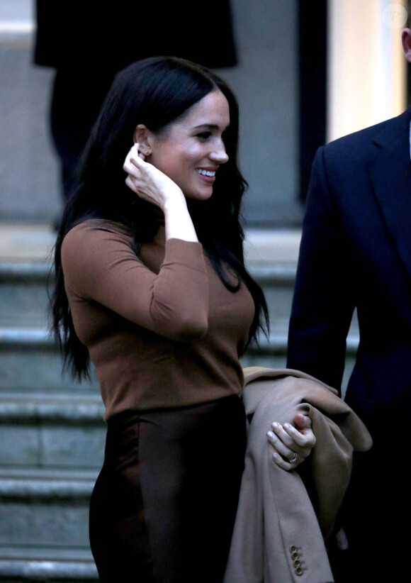 Meghan Markle en visite à la Canada House à Londres le 7 janvier 2020.