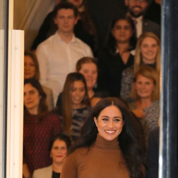 Meghan Markle et le prince Harry en visite à la Canada House à Londres le 7 janvier 2020.