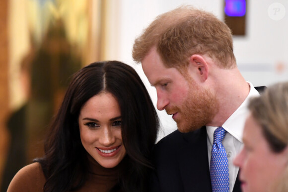 Meghan Markle et le prince Harry en visite à la Canada House à Londres le 7 janvier 2020.