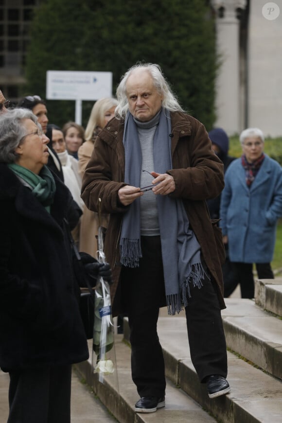 Exclusif - Jean-Paul Farré - Obsèques de Claude Régy au crématorium du Père Lachaise à Paris. Le 7 janvier 2020.