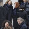 Exclusif - Isabelle Huppert - Obsèques de Claude Régy au crématorium du Père Lachaise à Paris. Le 7 janvier 2020.