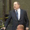 Harvey Weinstein à la sortie du tribunal State Supreme Court de New York où il a présenté sa nouvelle équipe d'avocats en charge d'assurer sa défense, notamment D. Rotunno, une puissance avocate de Chicago, le 11 juillet 2019.