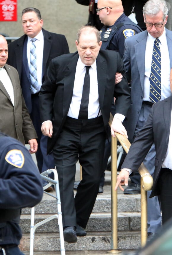 L'ancien producteur Harvey Weinstein à la sortie du tribunal - Le procès pour viols et agressions sexuelles d'H.Weinstein s'est ouvert à New York, le 6 janvier 2020.