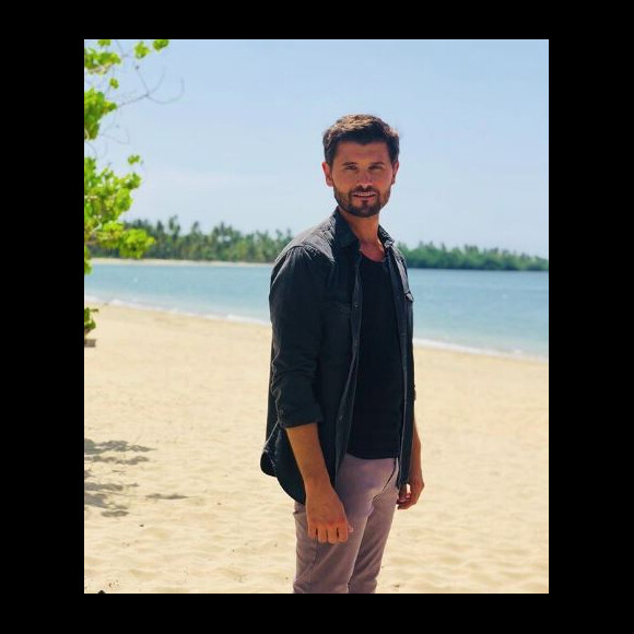 Christophe Beaugrand sur le tournage de "La Villa, la bataille des couples" - Instagram, le 1er août 2018.