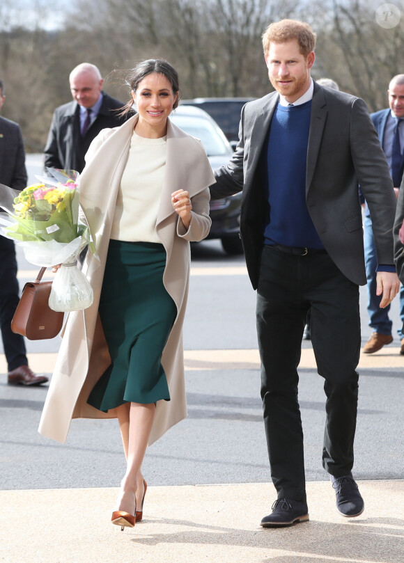 Le prince Harry et Meghan Markle au centre des expositions Eikon où ils assistent à un événement pour marquer la deuxième année de la jeunesse à Lisburn, Ireland, le 23 mars 2018.