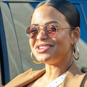Christina Milian enceinte a déjeuné avec son amie Nicole Williams au restaurant Ivy à los Angeles le 14 janvier 2020.