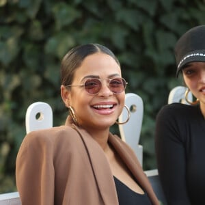 Christina Milian enceinte a déjeuné avec son amie Nicole Williams au restaurant Ivy à los Angeles le 14 janvier 2020.