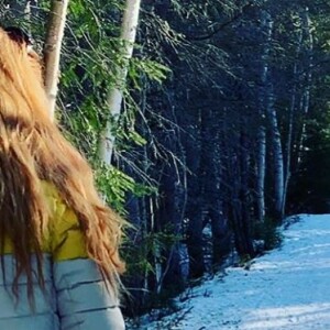 Natasha St-Pier et son fils Bixente, au Canada, en décembre 2019.