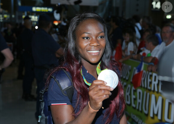 Clarisse Agbegnenou - Arrivées des athlètes des jeux olympiques de Rio 2016 à l'aéroport de Roissy. Le 23 août 2016.