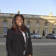 Clarisse Agbegnenou - Cérémonie de remise de décorations aux médaillés olympiques et paralympiques 2016 au palais de l'Elysée à Paris. Le 1er décembre 2016 © Pierre Perusseau / Bestimage