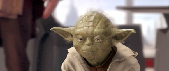 Yoda dans le film "Star Wars II : L'Attaque des Clones". Le 8 mai 2002. © KRT/ABACA