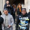 Paul Pogba avec des béquilles à la sortie du défilé de mode Homme automne-hiver 2020/2021 " Berluti " lors de la fashion week à Paris. Le 17 janvier 2020 © Veeren - Christophe Clovis / Bestimage