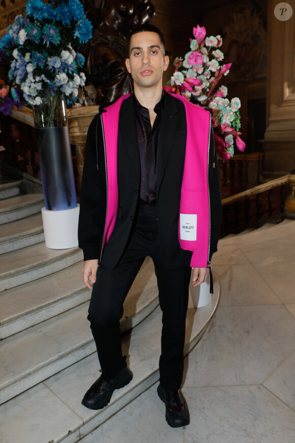 Mahmood au défilé de mode Homme automne-hiver 2020/2021 " Berluti " lors de la fashion week à Paris. Le 17 janvier 2020 © Veeren - Christophe Clovis / Bestimage