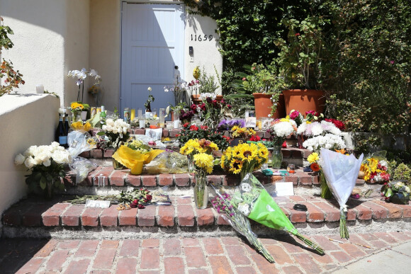 Hommages rendus à Mac Miller devant son domicile à Los Angeles, le 10 septembre 2018