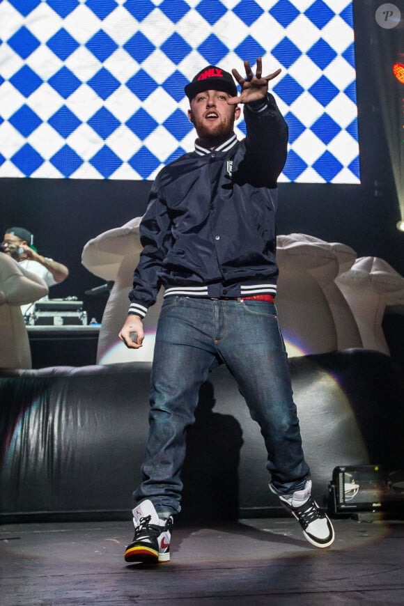 Le rappeur Mac Miller en concert au festival de Bamboozle à Asbury Park dans le New Jersey le 18 mai 2012.