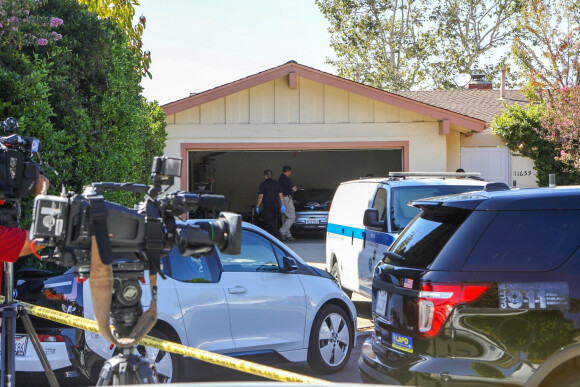 Ambiance devant la domicile de Mac Miller après qu'il ait été retrouvé mort dans sa maison de San Fernando le 7 septembre 2018.