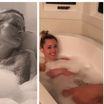 Estelle Lefébure vs Miley Cyrus dans leur bain : deux baignoires, deux ambiances