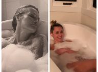 Estelle Lefébure vs Miley Cyrus dans leur bain : deux baignoires, deux ambiances