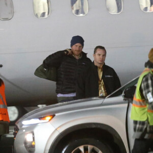 Premières photos du prince Harry à son arrivée à l'aéroport de Victoria à Sidney au Canada pour rejoindre sa femme M. Markle, la duchesse de Sussex, le 20 janvier 2020