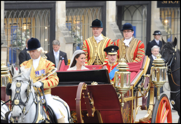 Mariage du prince William et Kate Middleton à l'abbaye de Westminster, à Londres, le 29 avril 2011. 