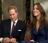Le prince William et Kate Middleton lors de leur interview pour l'annonce de leurs fiançailles depuis Clarence House.