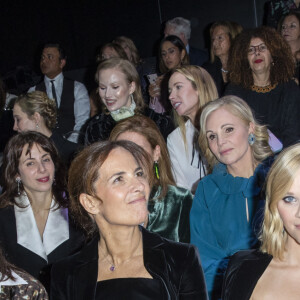 Guillaume Canet, Juliette Binoche, Roberta Armani, Reese Witherspoon et Bel Powley assistent au défilé de mode Haute-Couture printemps-été 2020 Armani Privé à Paris le 21 janvier 2020. © Olivier Borde / Bestimage