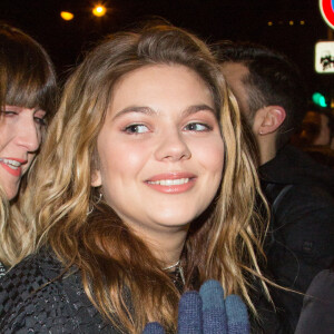 Louane Emera, enceinte, arrive au dernier défilé Haute couture de Jean-Paul Gaultier au théâtre du Châtelet le 22 janvier 2020. Photo by Nasser Berzane/ABACAPRESS.COM