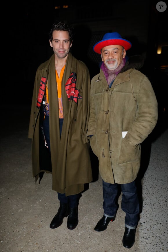 Mika et Christian Louboutin à l'issue du défilé Haute Couture Valentino printemps-été 2020 à Paris le 22 janvier 2020. © Christophe Clovis / Veeren Ramsamy / Bestimage