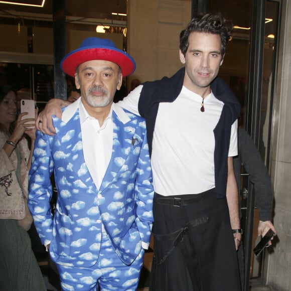 Christian Louboutin et Mika au défilé de mode Haute-Couture printemps-été 2020 "Jean-Paul Gaultier" au théâtre du Châtelet à Paris le 22 janvier 2020. © Christophe Aubert via Bestimage