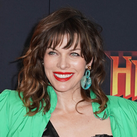 Milla Jovovich à la projection du film "Hellboy" à New York. Le 9 avril 2019. @John Nacion/Startraks/ABACAPRESS.COM