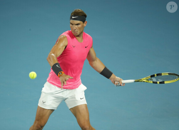 Rafael Nadal affronte Federico Delbonis lors de l'Open d'Australie. Melbourne, le 23 janvier 2020.
