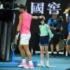 Rafael Nadal a blessé une jeune ramasseuse de balles lors de son match contre Federico Delbonis à l'Open d'Australie le 23 janvier 2020. Photo by Corinne Dubreuil/ABACAPRESS.COM