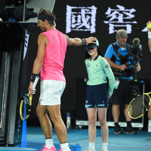Rafael Nadal a blessé une jeune ramasseuse de balles lors de son match contre Federico Delbonis à l'Open d'Australie le 23 janvier 2020. Photo by Corinne Dubreuil/ABACAPRESS.COM